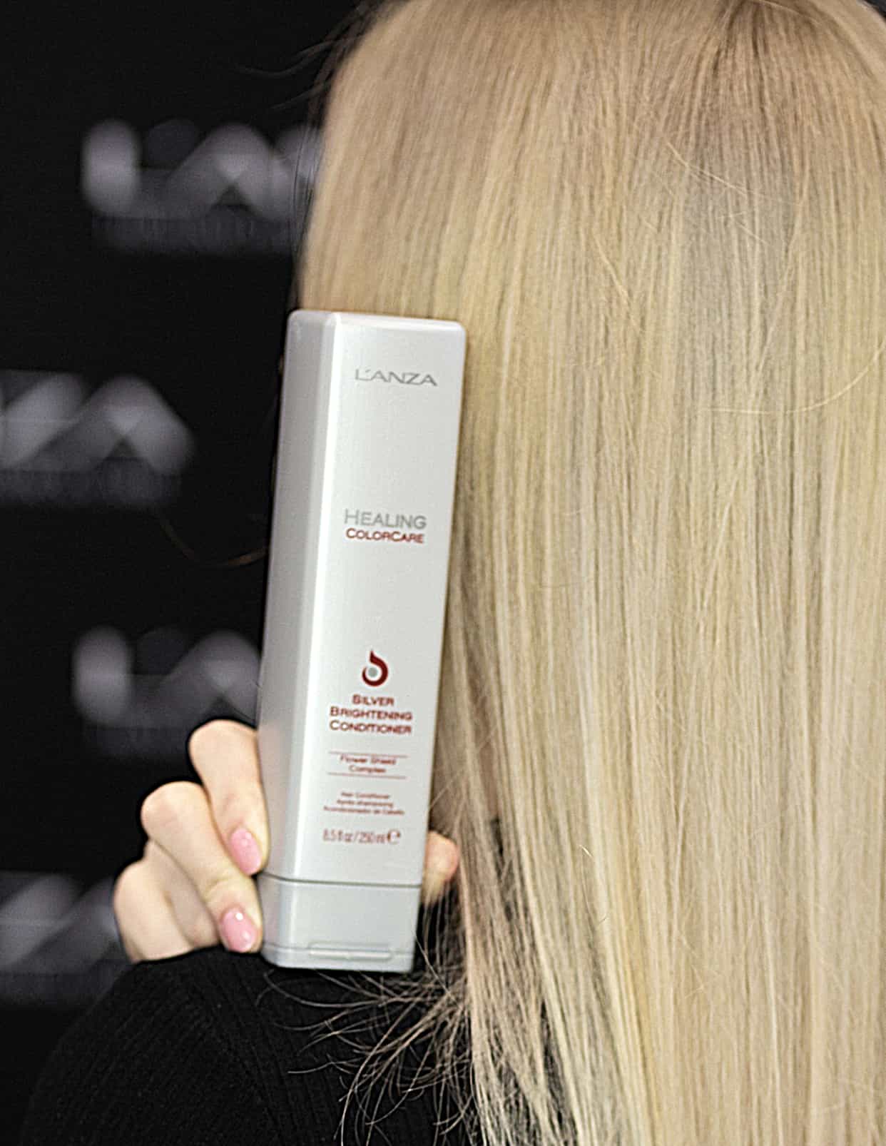 Кондиціонер для для усунення жовтизни LʼANZA Healing ColorCare Silver Brightening Conditioner, 250 ml - 3